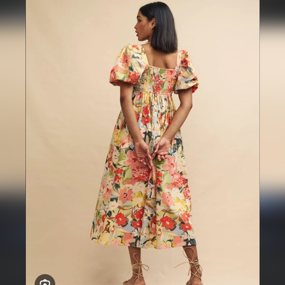 Nobodys Child Pastel Floral Nova Smock Midi Dress - Picture 3 of 10